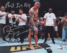 Dustin Poirier autographed signed inscribed 8x10 photo UFC JSA COA Max Holloway