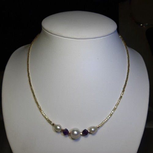 Collier perle culture - perle, de