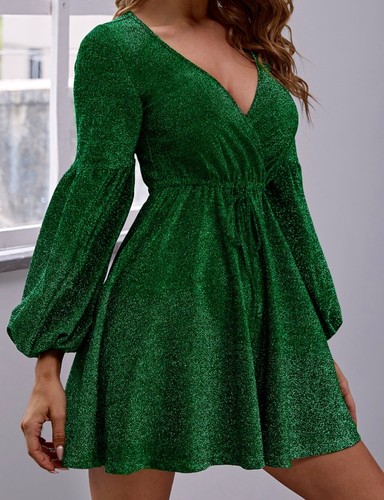 Robe verte longues col - verte, longues,