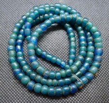 60cm Perles Verre Collier Ancien Indonésie Birmanie Thailande Ancient Glass Bead