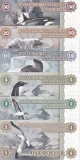 Bouvet island Set of 6 1 2 5 10 20 50 Dollars 2014 Antarctic Fantasy