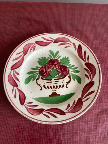 Assiette ancienne sarguemine - ancienne,