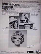 1968 PHILIPS ADVERTISING NEW TELESCOPIC HAIR DRYER HELMET - ADVERTISING