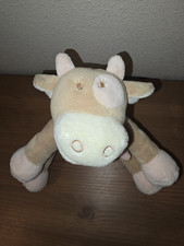 Noukies Lola Brown & Pink Cow Plush Musical Lullaby Pull Lovey