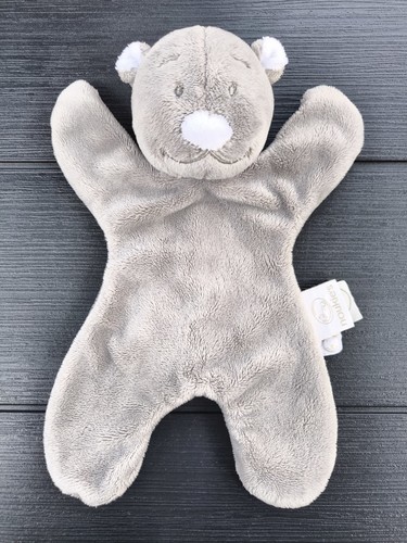 Doudou peluche plat ours - , gris