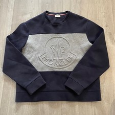 MONCLER Debossed Logo Neoprene Sweatshirt Large 100% Authentic Guaranteed