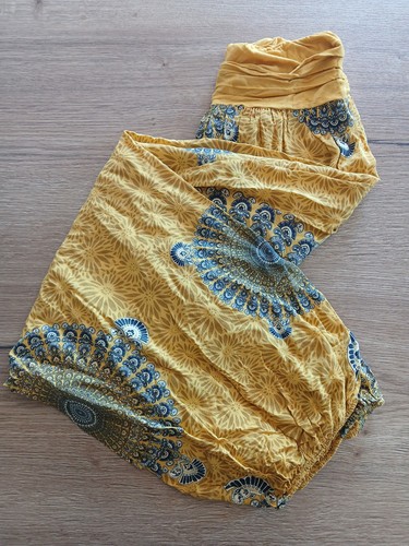 Pantalon sarouel femme jaune - pantalon,