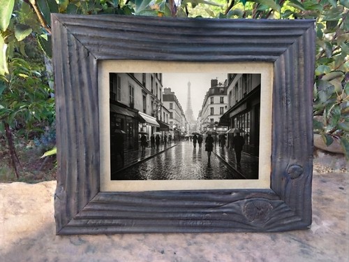 Cadre artisanal vieux bois - cadre,