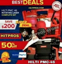 HILTI LASER LEVEL PMC-46 BRAND NEW, FREE LASER METER, EXTRAS, FAST SHIP