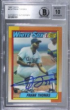 BAS 1990 Topps Frank Thomas #414 BGS Authentic Auto Rookie RC HOF