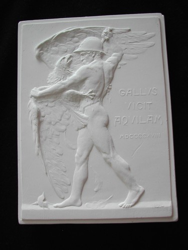 Bas relief platre - -,