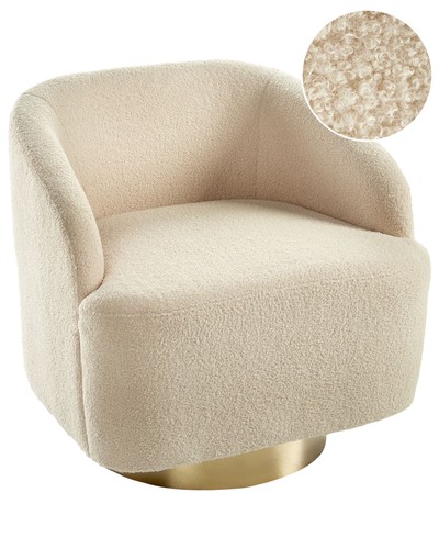 Fauteuil courbé design glam - fauteuil,