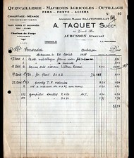 AUBUSSON (23) HARDWARE STORE "BAJAVON-BELLAT / A. TAQUET Succ" in 1938