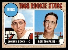 1968 Topps #247 Johnny Bench RC Rookie CREASE FREE Nice Color