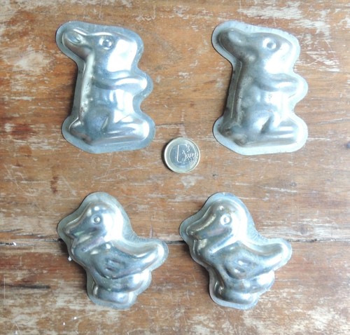 Antique tin chocolate molds - tin,
