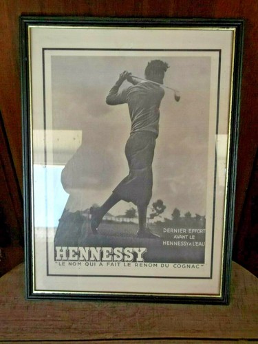 Hennessy pub golfeur - golfeur, encadrée