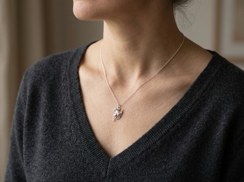 Collier cheval argent - collier,
