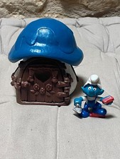 A Smurf House + the Smurf Mason Figure, Schleich, Smurf, Smurf