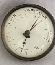 Antique Brass Wall Barometer Thermometer