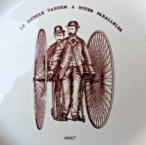Vélo ancien 1900 assiette - 1900,,