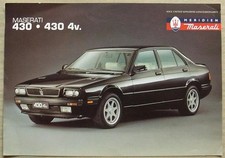 MASERATI 430 & 430 4v MERIDIEN MODENA CONCESSIONAIRES Sales Leaflet c1994