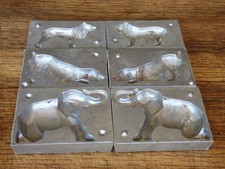 3 anciens moules en fonte d'aluminium pour fabrication d'animaux
