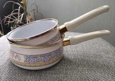 LOT DE 2 CASSEROLES EMAILLEES