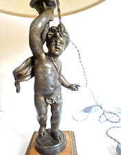 Sculpture: Pretty 1900s Bronze and Regular Lamp.