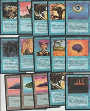 LOT x15 cards MAGIC MTG FBB FRENCH BLACK BORDER 1994 EX-NM mental cheating...