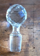 GROS BOUCHON DE CARAFE EN CRISTAL, A FACETTES