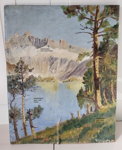 Oil panel c1940 large - oil,