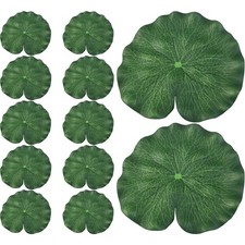  12 Pcs Feuilles De Lotus Artificielles Décor D’étang Flottant Plantes Simulées