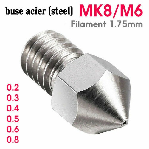 Buse mk8 acier inox - mk8,