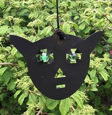  Ancien épouvantail d'oiseaux  - Jardin - tête de chat mobile