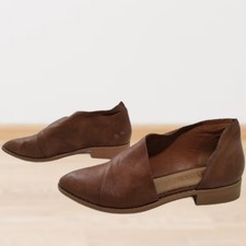 Mi.iM Chaussures Asymétriques en Cuir Véritable Marron Femme Taille 6.5 