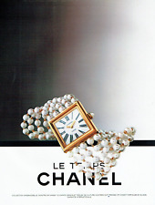 1990 Advertising 0323 Watch Le Temps Chanel Beads