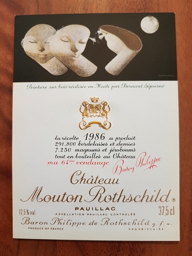 étiquette mouton rothschild - Étiquette,