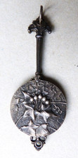 Miroir pendentif ART NOUVEAU ancien vers 1900 face à main chatelaine