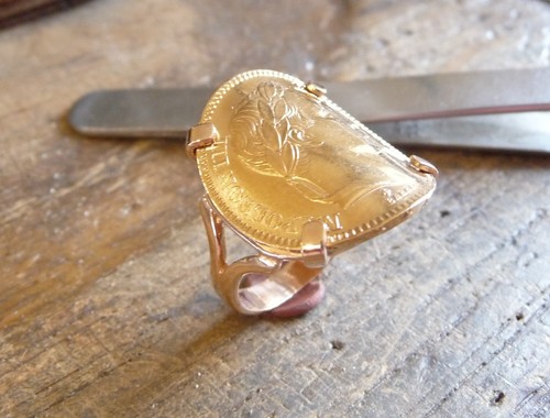 Bague pièce carats - pièce,