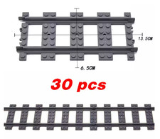 Lot de 30 Rails Droits (Gris)