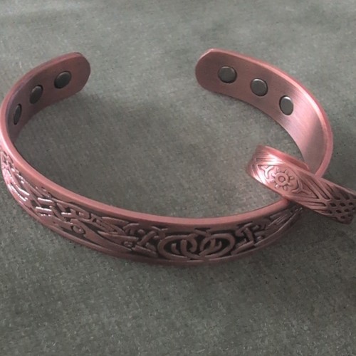 Bracelet manchette cuivre - manchette, en