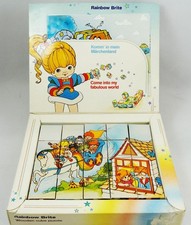 Rainbow Brite - Wooden Cubes Puzzle Set - Eichhorn Germany 1983