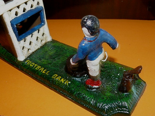 Tirelire fonte football - fonte,
