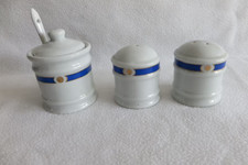 Service sel poivre moutarde porcelaine Deshoulières