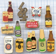 12 Pins Beer Beer 1664 STELLA ARTOIS COORS BECKSBEER LOWENBRAU KARLSBRAU BUD Li