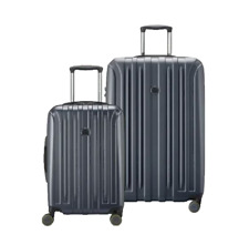Delsey Paris Accelerate 2-Piece 30" & 22" Carry-On Hardside Luggage Set Gray NEW