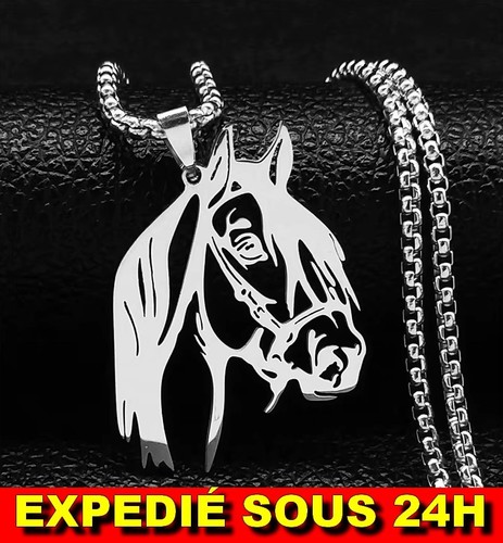 Collier pendentif cheval - collier,