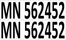 immat bateau en 10cm de haut (lot de 2)