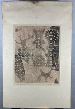 Mahzer NIZAR (XX-XXI) Monotype Abstract Composition Geometric Shapes