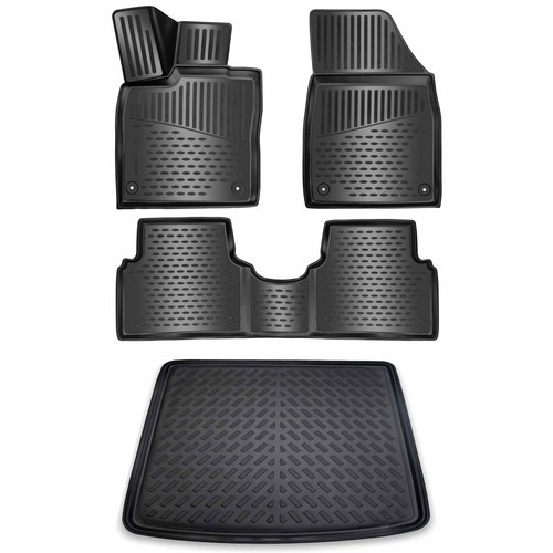 Set tapis caoutchouc bac - +,